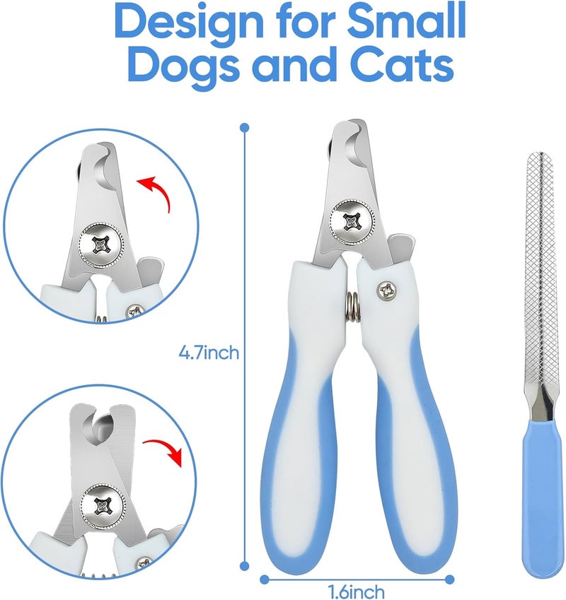 wikdey Dog Grooming scissors Kit,Includes Curved Thinning straight scissors,Comb,Grooming nail clipers,Nail Trimmer,Dog Grooming Scissors with Safety Round Tips,pet Grooming kit for Small Dogs&Puppies - Image 3